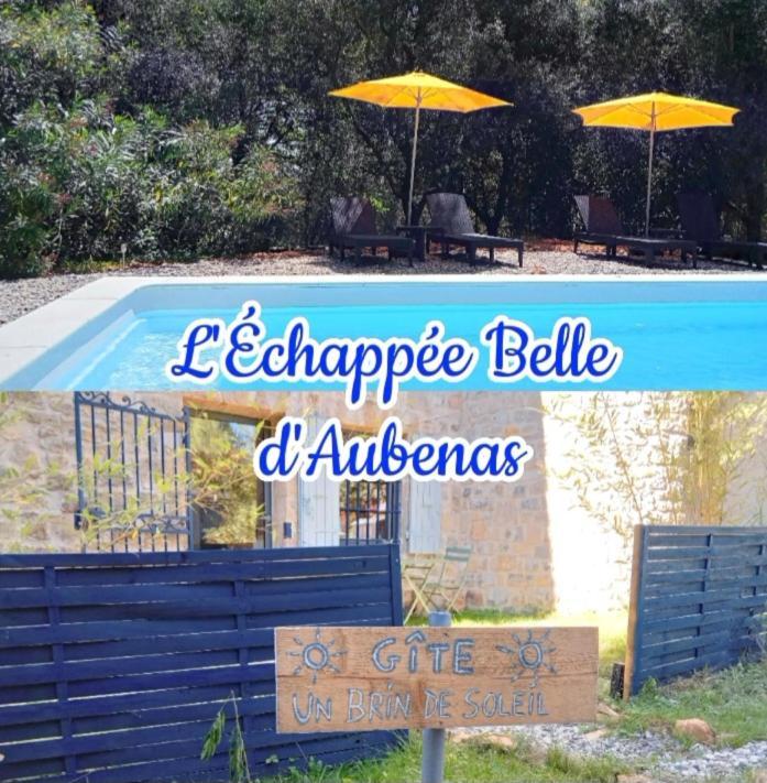 2 Pieces "Le Brin De Soleil" Gites Appart 'Hotel L'Echappee Belle D'Aubenas Logement 1 Sur 3 Exterior foto